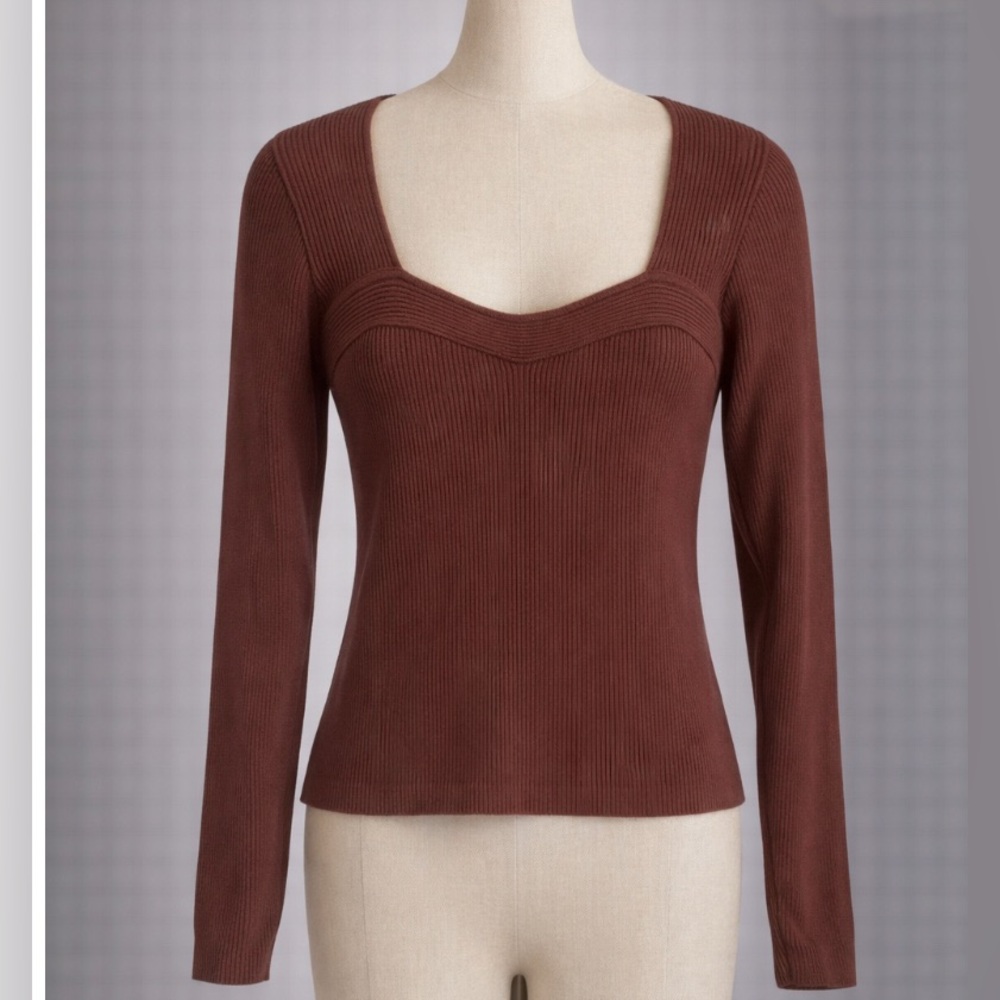 Abercrombie & Fitch Brown Crew Neck Sweater